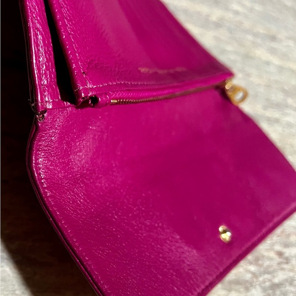 Marc by Marc Jacobs magenta pink pebble grain leather trifold wallet - Picture 5 of 16